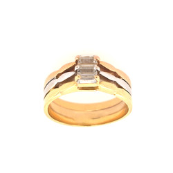 Pre Owned 18ct 3 Colour Diamond Ring ZX106
